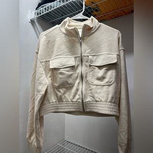 Cream Aerie Zip-Up, Size Medium, New with tags